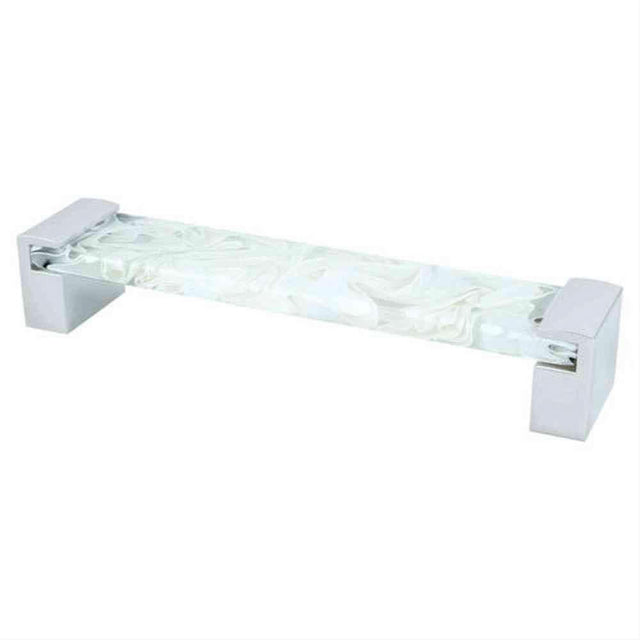 R. Christensen 9767-1000-P Spectrum Static 6-7/8" Cabinet Pull Polished Chrome/White Acrylic