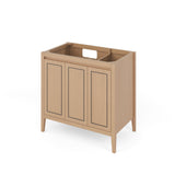 Jeffrey Alexander Percival 36" Natural Oak Single Sink Bathroom Vanity with Blue Limestone Top - 8 in. Widespread Faucet Top product image 2