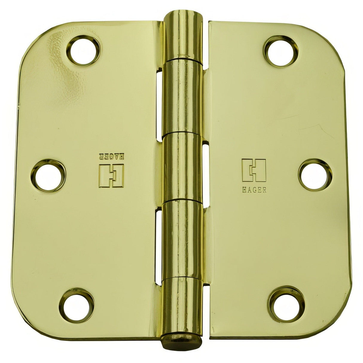 Hager RC18423123EA58 polished brass plain bearing hinge