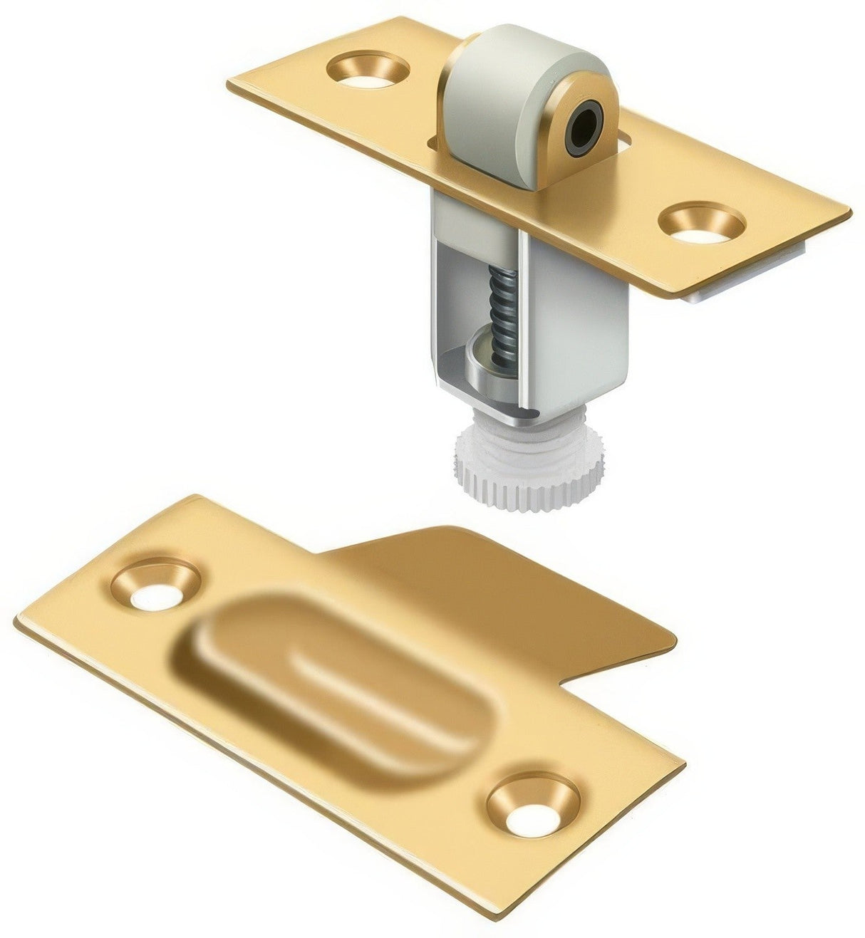 Deltana RCA336CR003 lifetime polished brass roller catch