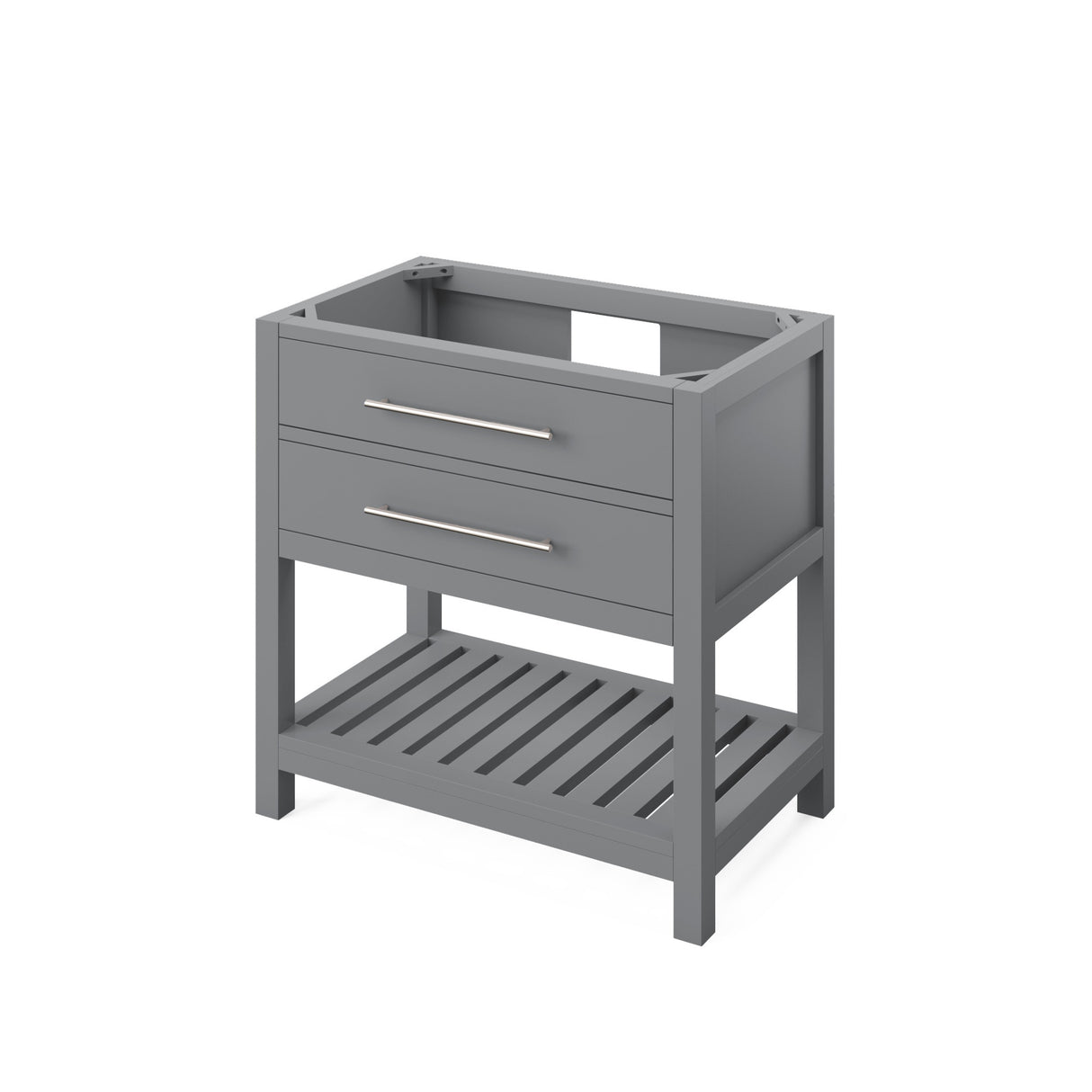 Jeffrey Alexander Wavecrest 36" Grey Single Sink Bathroom Vanity with Black Granite Top - 8 in. Widespread Faucet Top product image 3