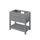 Jeffrey Alexander Wavecrest 36" Grey Single Sink Bathroom Vanity with White Quartz Top - 8 in. Widespread Faucet Top product image 3