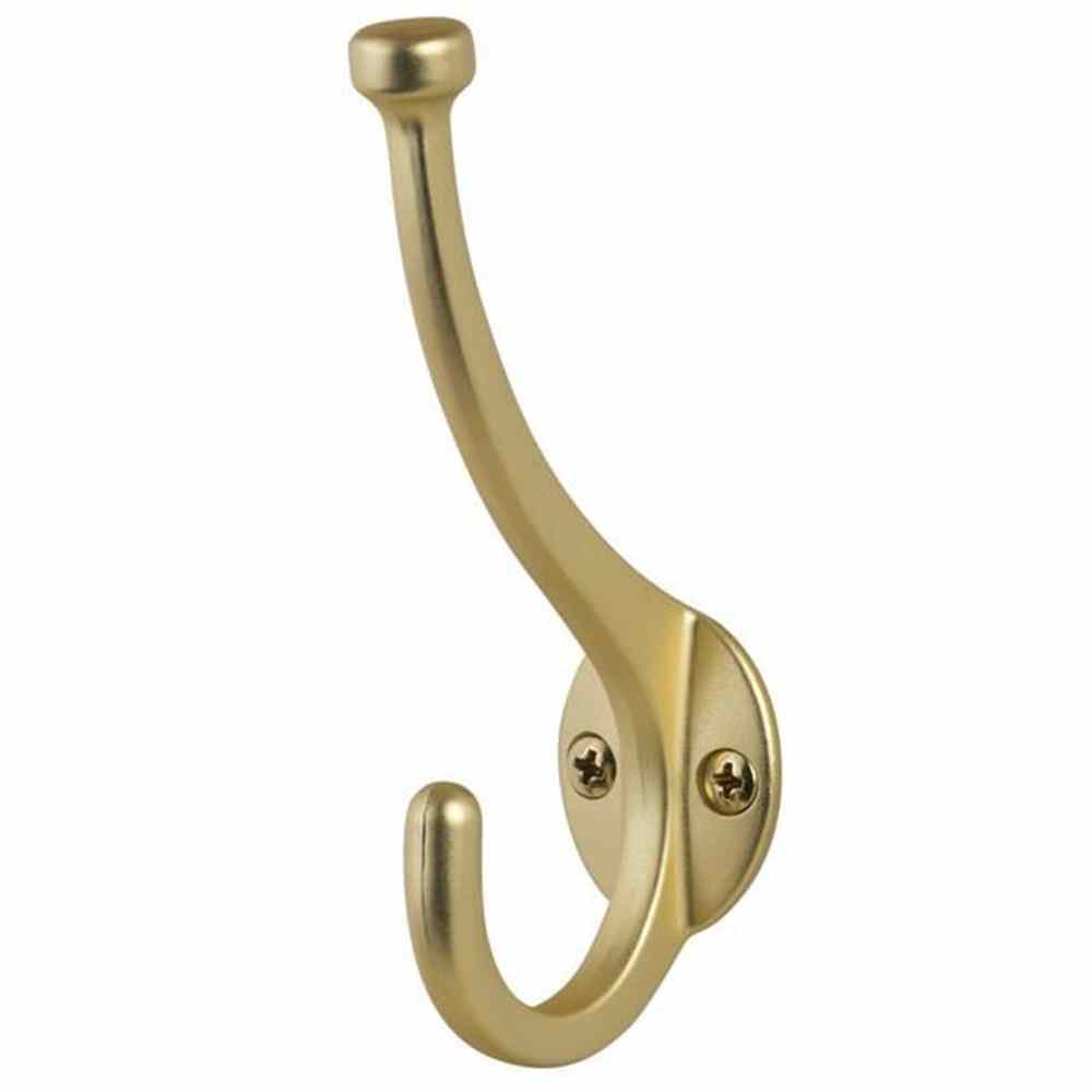 Sure-Loc RH6 SB satin brass coat hook