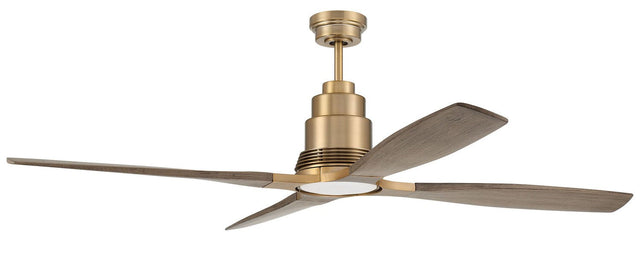 Craftmade RIC60SB4 satin brass ceiling fan blades included