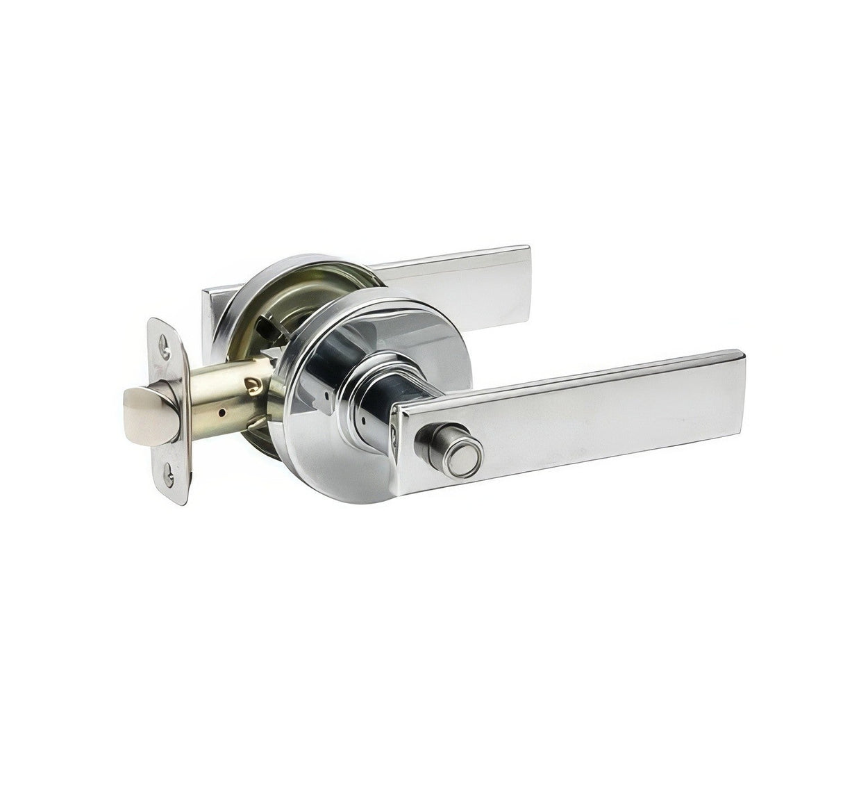 Copper Creek RL2231PS-RND polished stainless privacy door lever