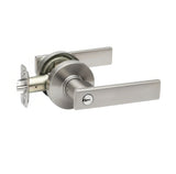 Copper Creek RL2240SS-RND satin stainless keyed entry door lever