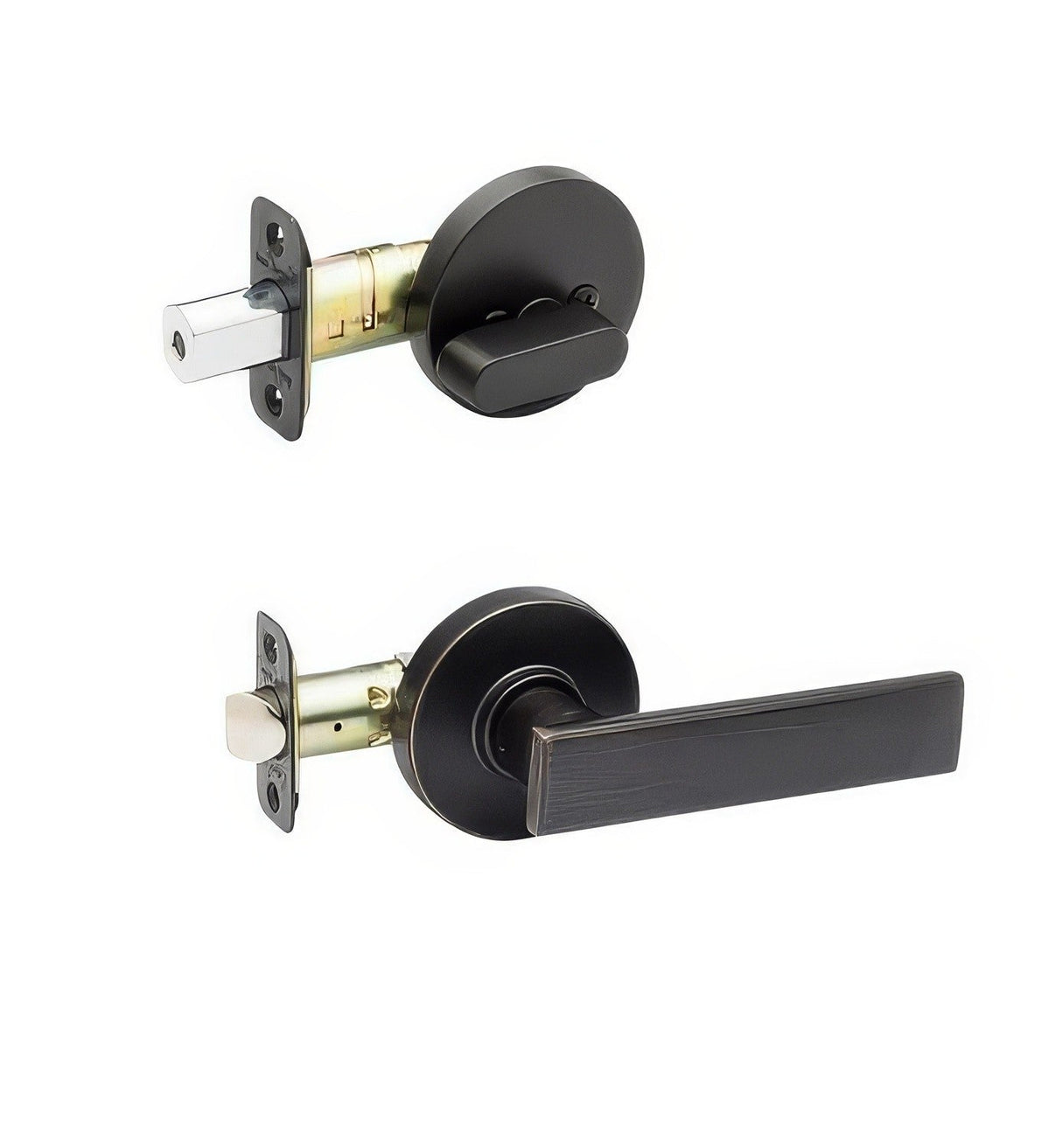 Copper Creek RL2810TB-RND tuscan bronze single cyllinder handleset trim pack