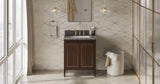 Jeffrey Alexander Percival 30" Dark Walnut Single Sink Bathroom Vanity with Grey Quartz Top - 8 in. Widespread Faucet Top product image 6