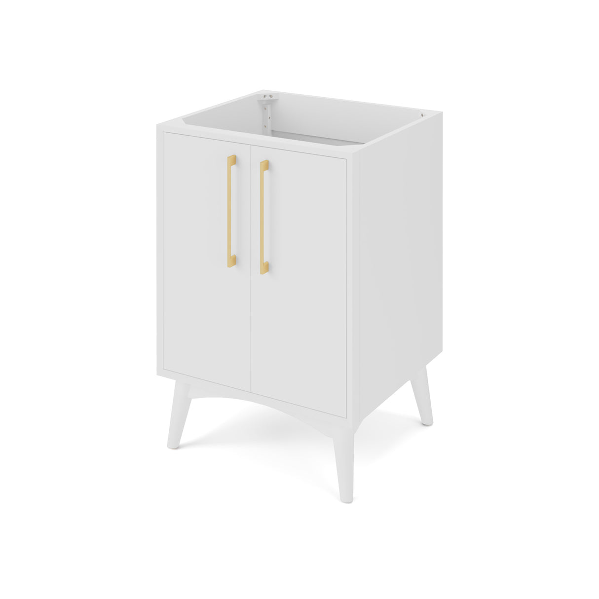 Jeffrey Alexander Dashwood White Single Sink Bathroom Vanity with Grey Marble Top - Single-Hole Faucet Top - VKITDAS24WHMGR product image 2