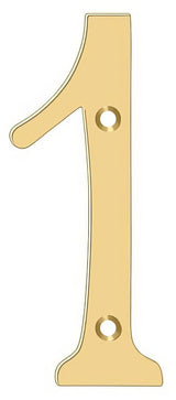 Deltana RN4-1 lifetime polished brass address number