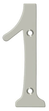 Deltana RN4-1U15 satin nickel address number