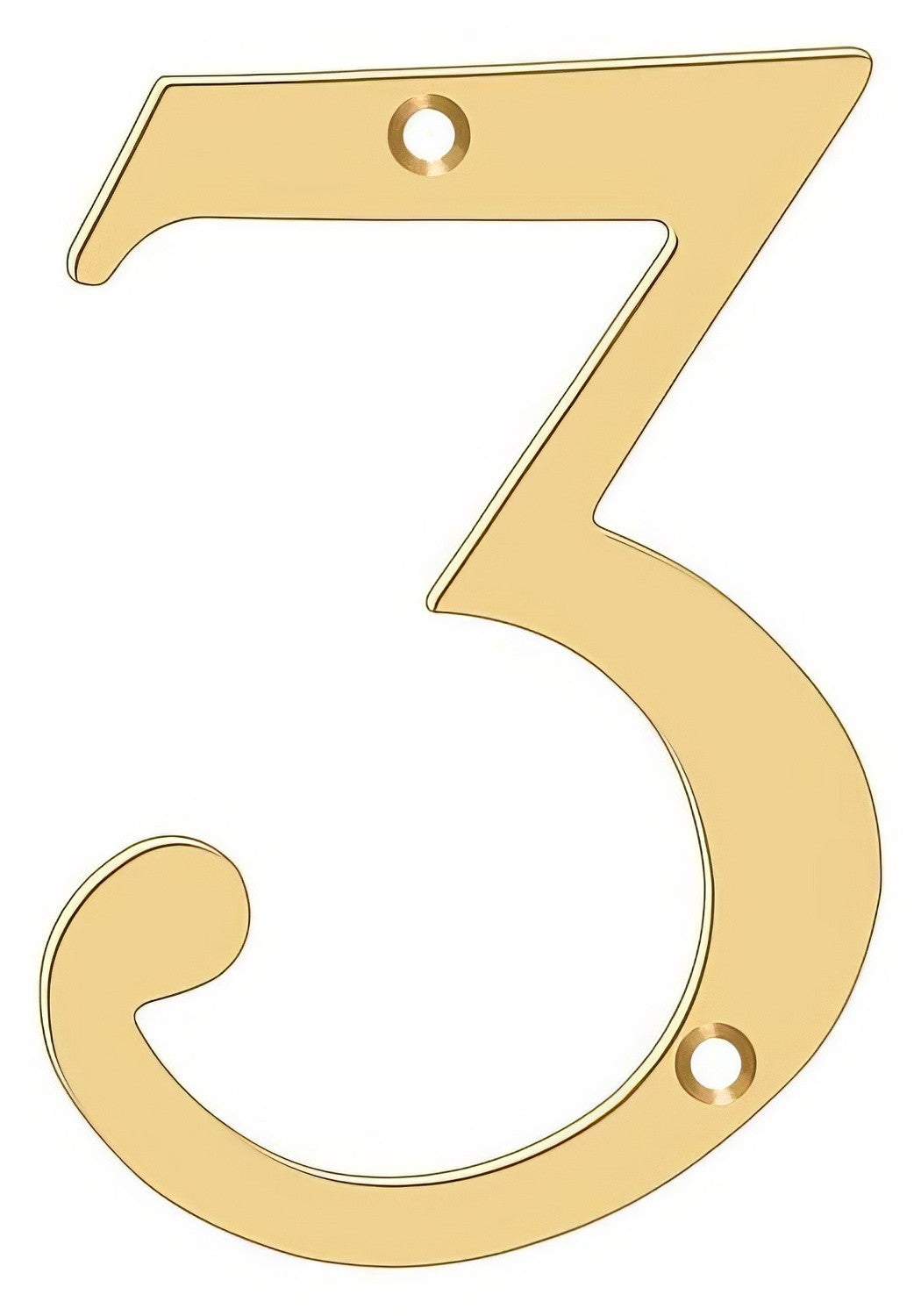 Deltana RN4-3 lifetime polished brass address number