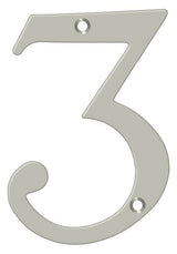 Deltana RN4-3U15 satin nickel address number