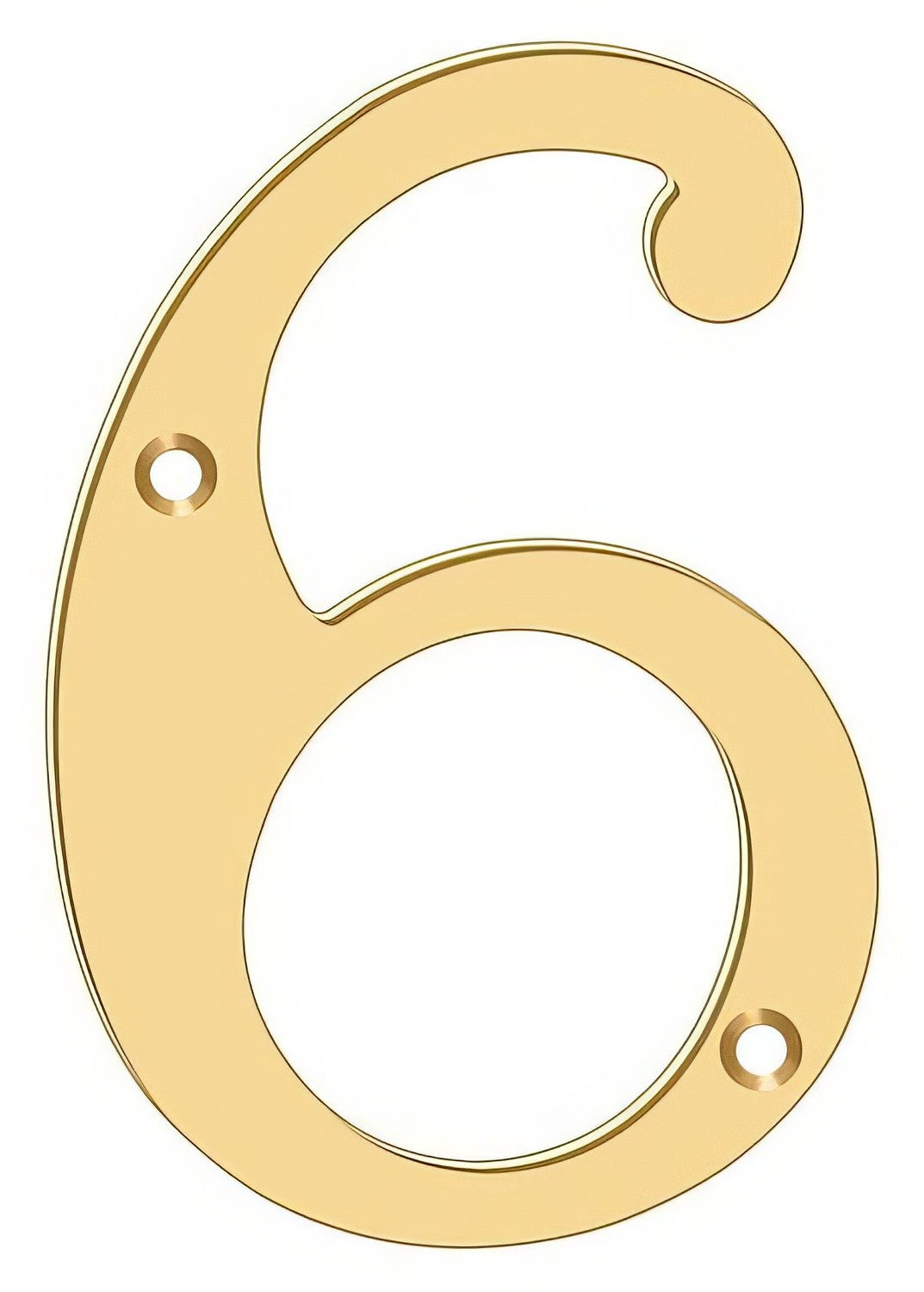 Deltana RN4-6 lifetime polished brass address number