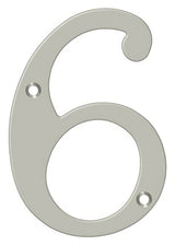 Deltana RN4-6U15 satin nickel address number