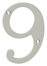 Deltana RN4-9U15 satin nickel address number