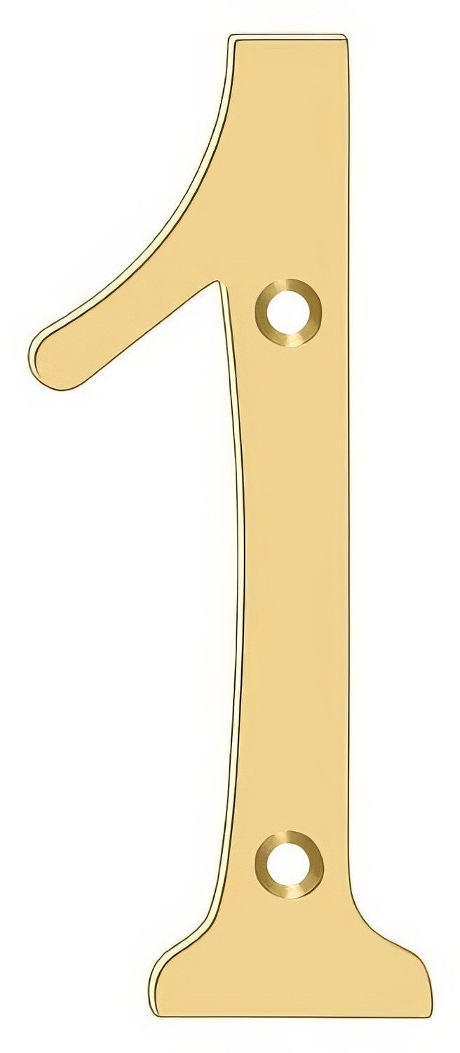 Deltana RN6-1 lifetime polished brass address number