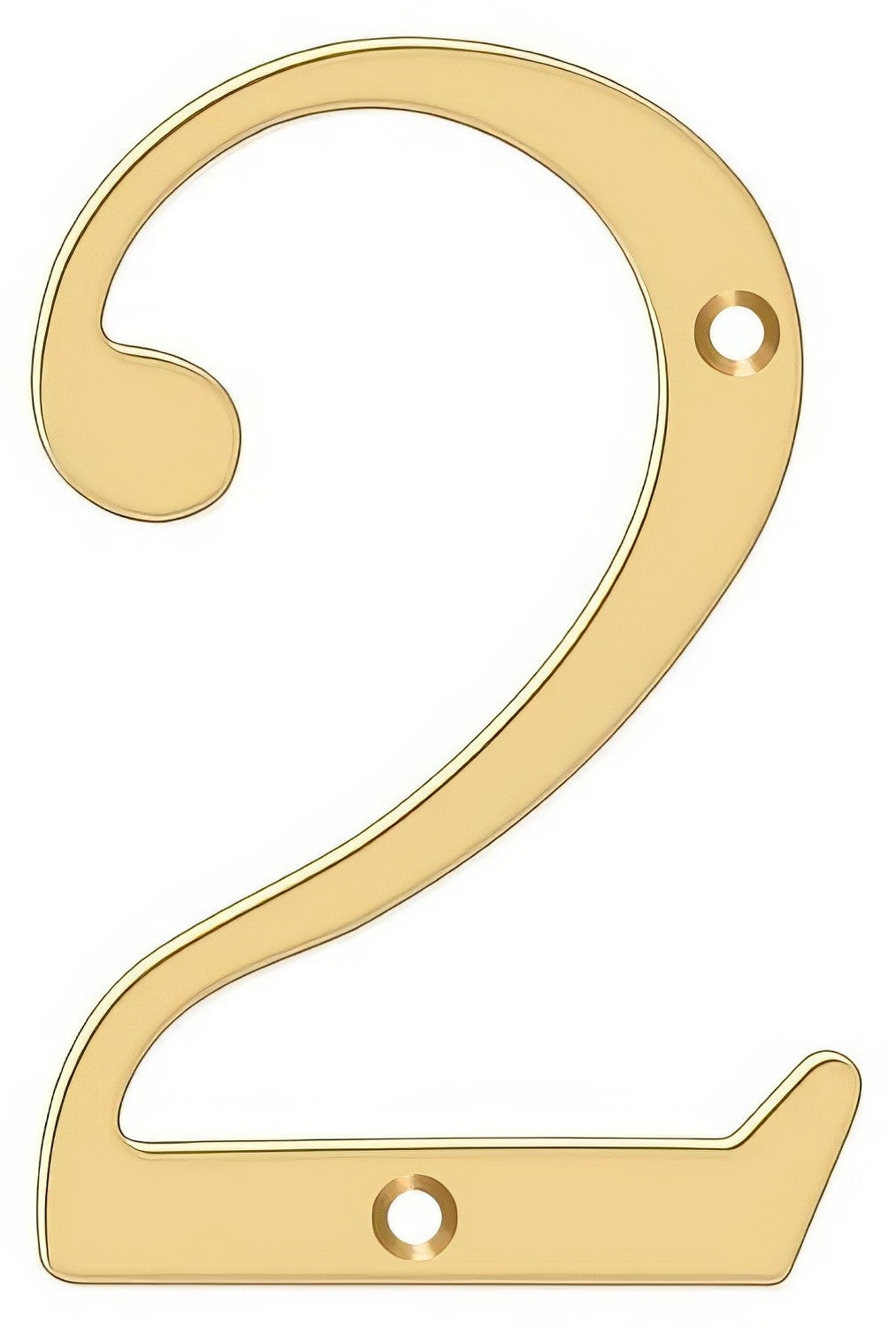 Deltana RN6-2 lifetime polished brass address number