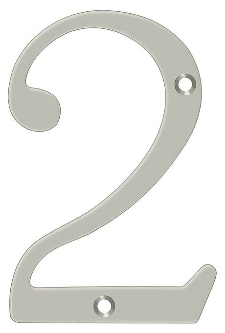 Deltana RN6-2U15 satin nickel address number