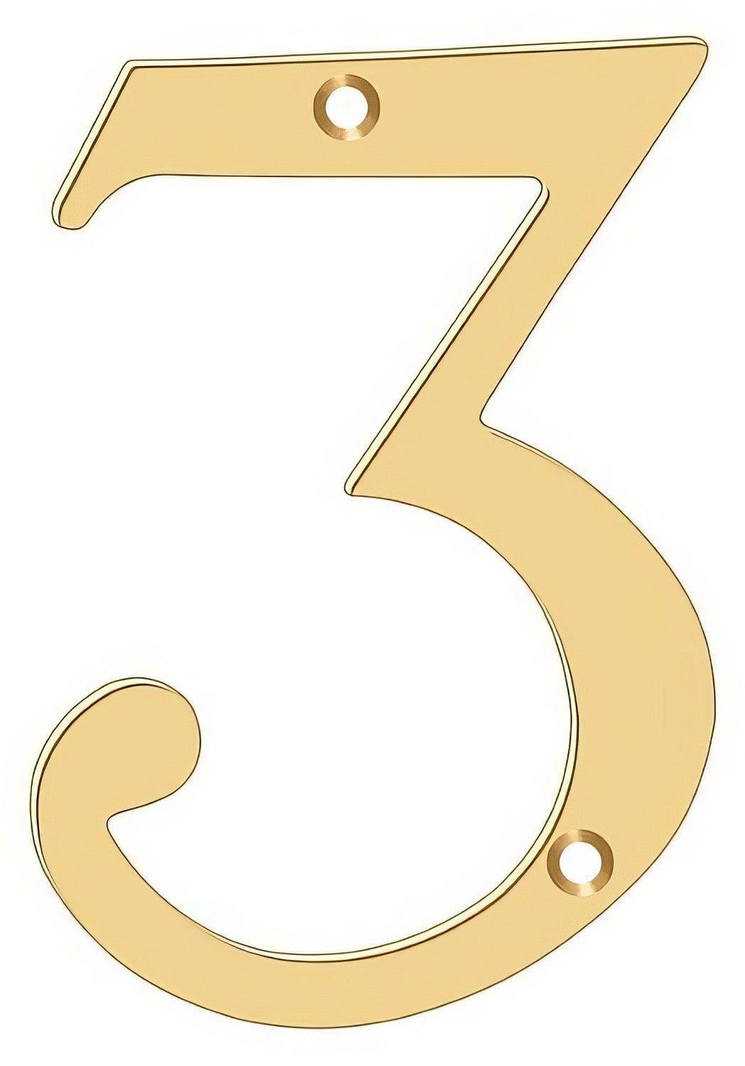 Deltana RN6-3 lifetime polished brass address number