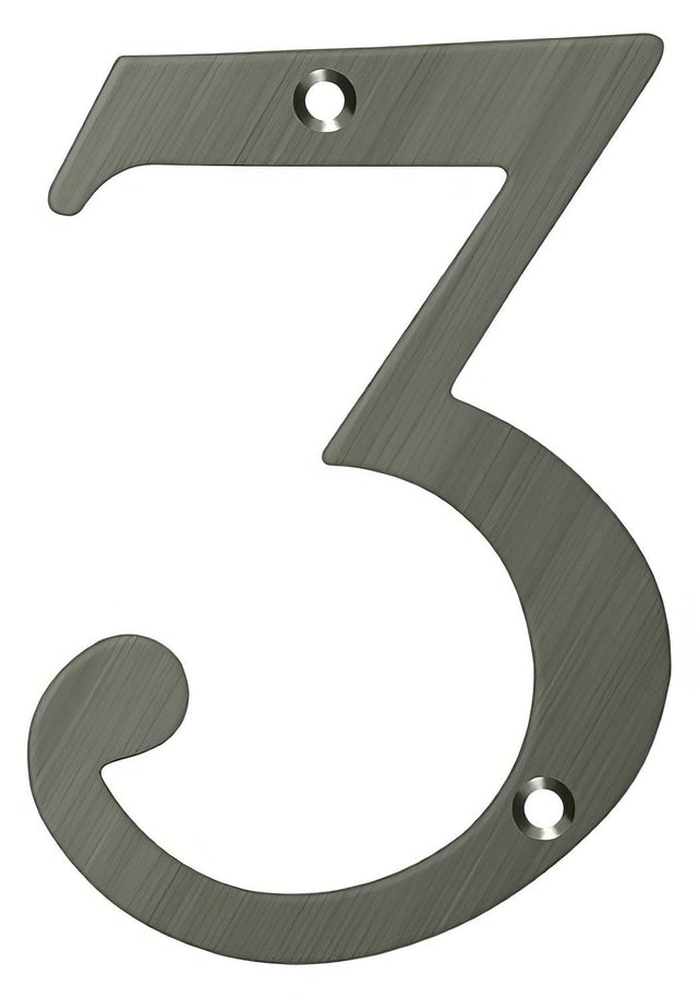 Deltana RN6-3U15A antique nickel address number