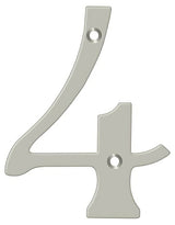 Deltana RN6-4U15 satin nickel address number
