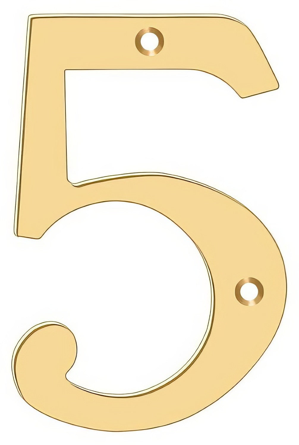 Deltana RN6-5 lifetime polished brass address number