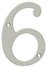 Deltana RN6-6U15 satin nickel address number