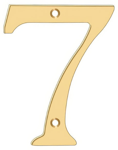 Deltana RN6-7 lifetime polished brass address number