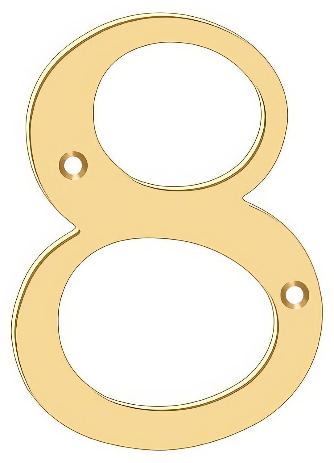Deltana RN6-8 lifetime polished brass address number