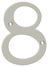 Deltana RN6-8U15 satin nickel address number