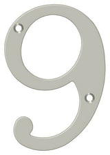 Deltana RN6-9U15 satin nickel address number
