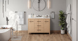 Jeffrey Alexander Katara 48" Natural Oak Single Sink Bathroom Vanity with Calacatta Vienna Quartz Top - 8 in. Widespread Faucet Top product image 6
