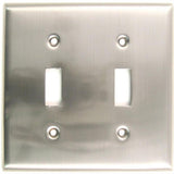 Rusticware 785SN 785 Double Toggle Switch Plate Satin Nickel