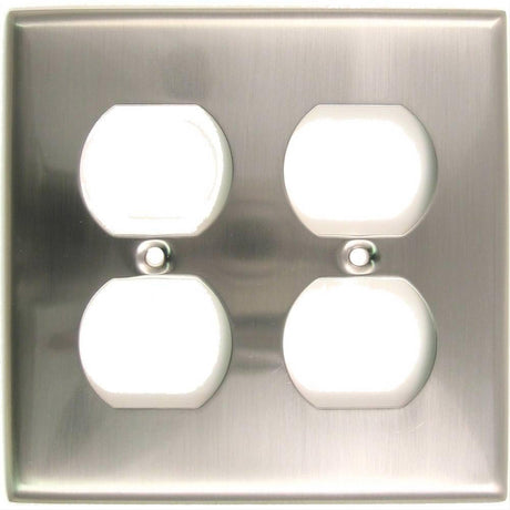 Rusticware 786SN 786 Double Receptacle Switch Plate Satin Nickel