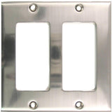 Rusticware 787SN 787 Double Rocker Switch Plate Satin Nickel