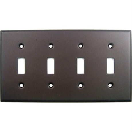 Rusticware 790ORB 790 Quadruple Toggle Switch Plate Oil Rubbed Bronze