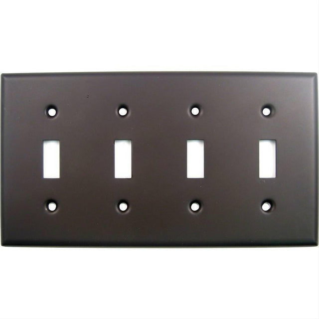 Rusticware 790ORB 790 Quadruple Toggle Switch Plate Oil Rubbed Bronze