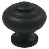 Rusticware 910BLK 910 1-1/8" Mushroom Cabinet Knob Black