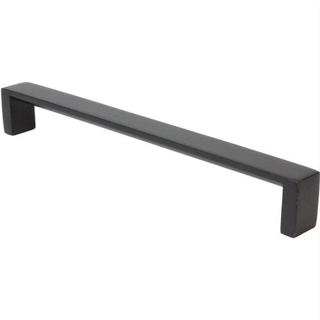 Rusticware 955BLK 955 Modern Square Pull with 8 Inch Center to Center Black