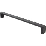 Rusticware 956BLK 956 Modern Square Pull with 10 Inch Center to Center Black