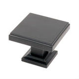 Rusticware 992BLK 992 1-3/8" Modern Square Cabinet Knob Black