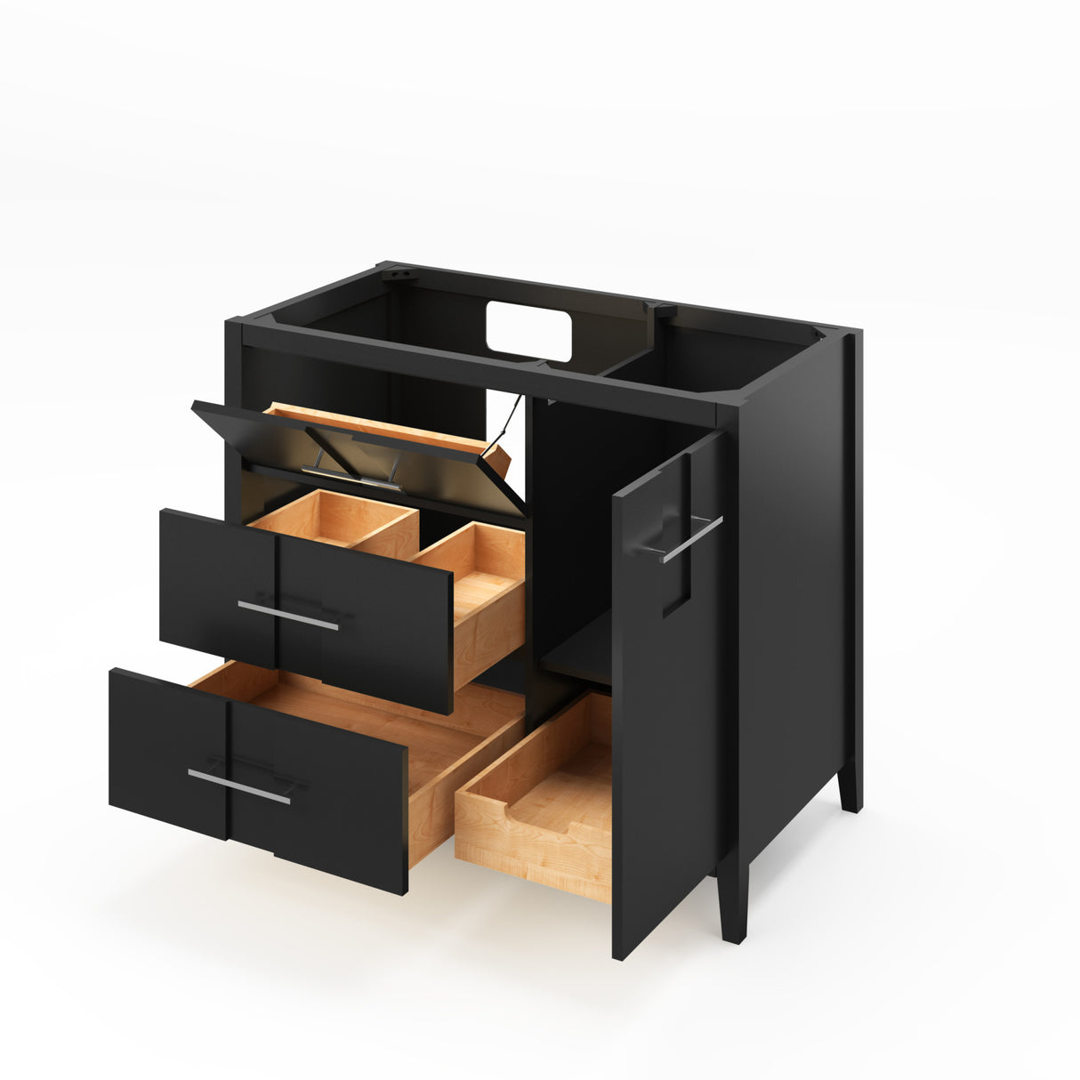 Jeffrey Alexander Katara 42" Grey Single Sink Bathroom Vanity with Calacatta Vienna Quartz Top - 8 in. Widespread Faucet Top product image 4