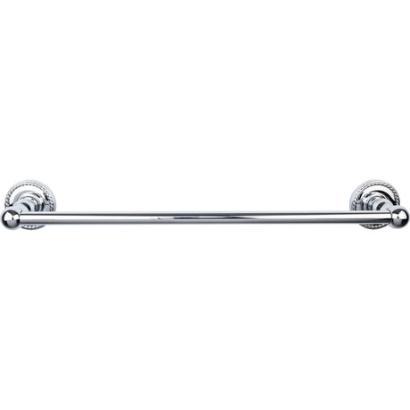 Top Knobs ED6PCF TOP BATH (R) Edwardian Bath Single 20 1/2" Wall Mounted Towel Bar Polished Chrome