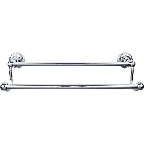 Top Knobs ED7PCF TOP BATH (R) Edwardian Bath Double 20 1/2" Wall Mounted Towel Bar Polished Chrome