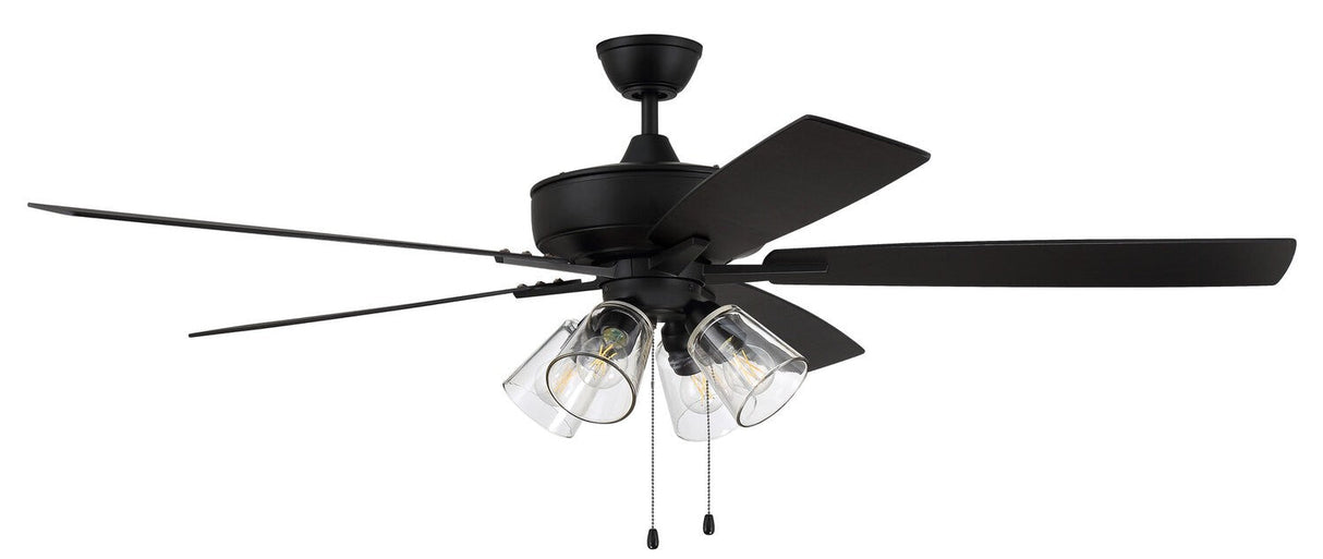 Craftmade S104FB5-60FBGW flat black ceiling fan blades included