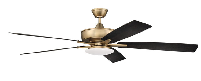Craftmade S112SB5-60BWNFB satin brass ceiling fan blades included