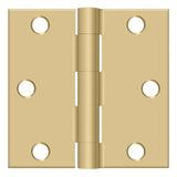 Deltana S33U4-R brushed brass door hinge