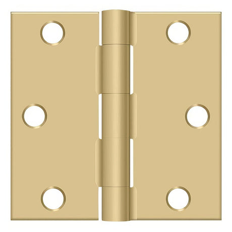 Deltana S33U4-R brushed brass door hinge