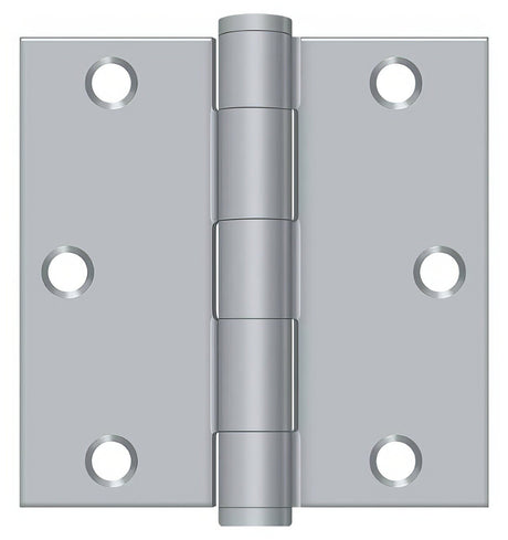 Deltana S35HD26D door hinge in satin nickel, additional view